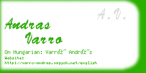 andras varro business card